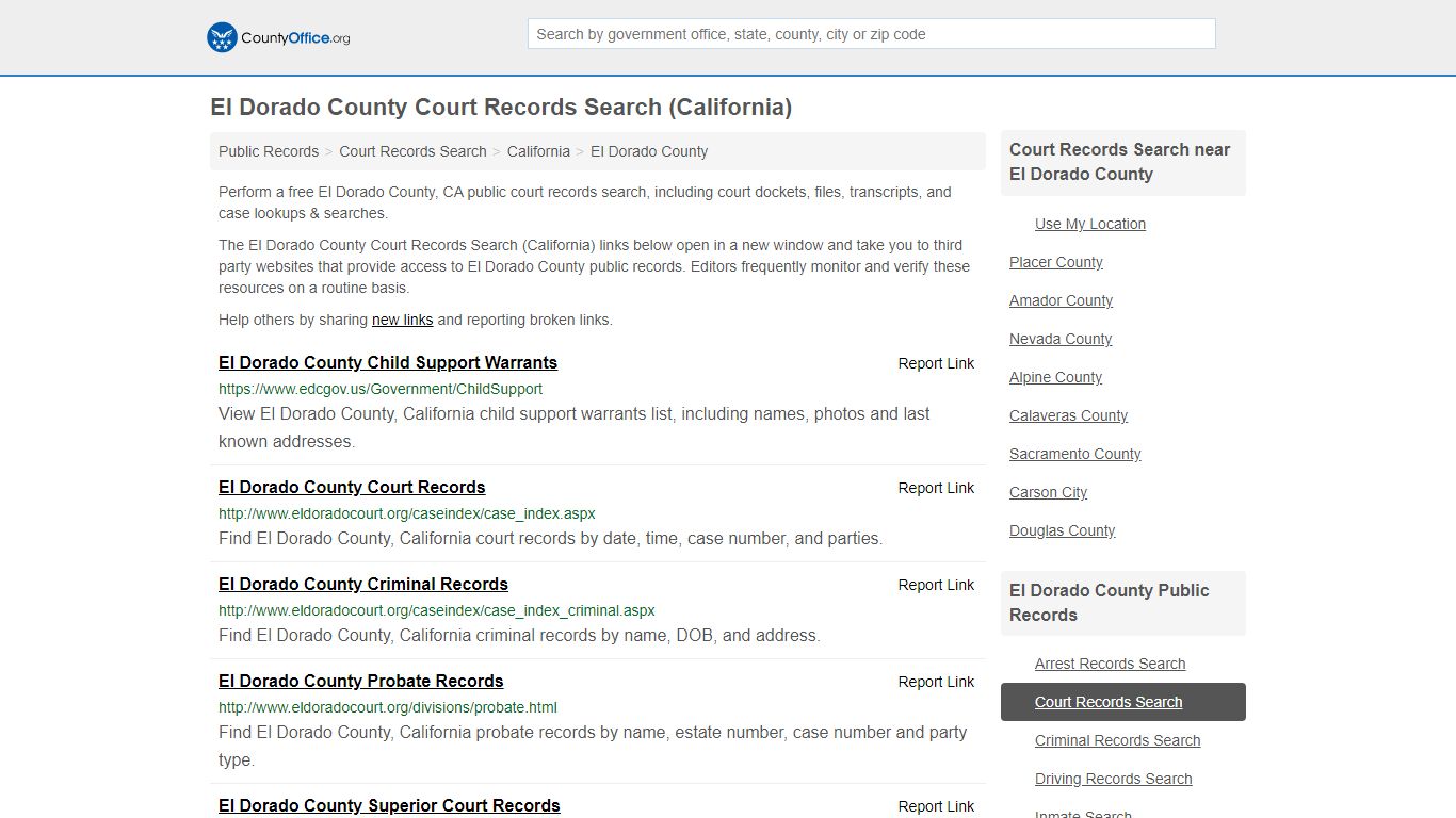 Court Records Search - El Dorado County, CA (Adoptions ...